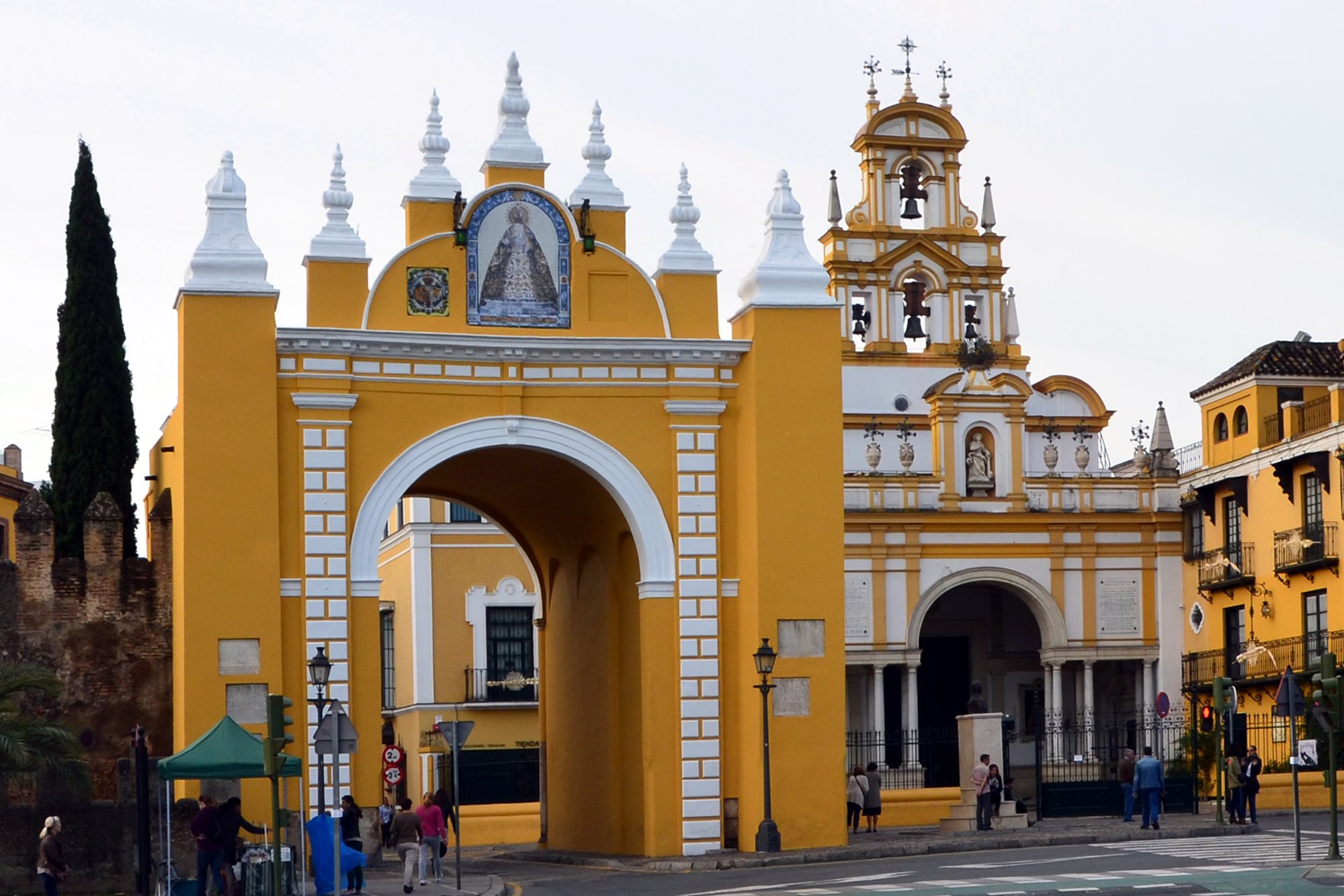 he Basílica de la Virgen de la Esperanza Macarena where the Macarena procession sets out from during Holy Week