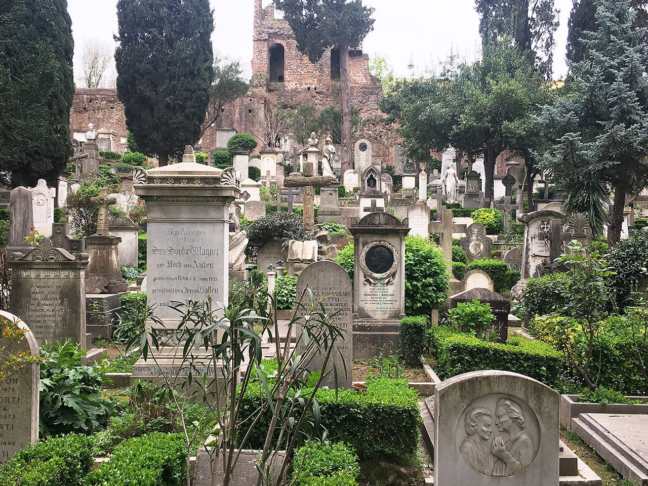 The Cimitero Acattolico - Rome, Italy