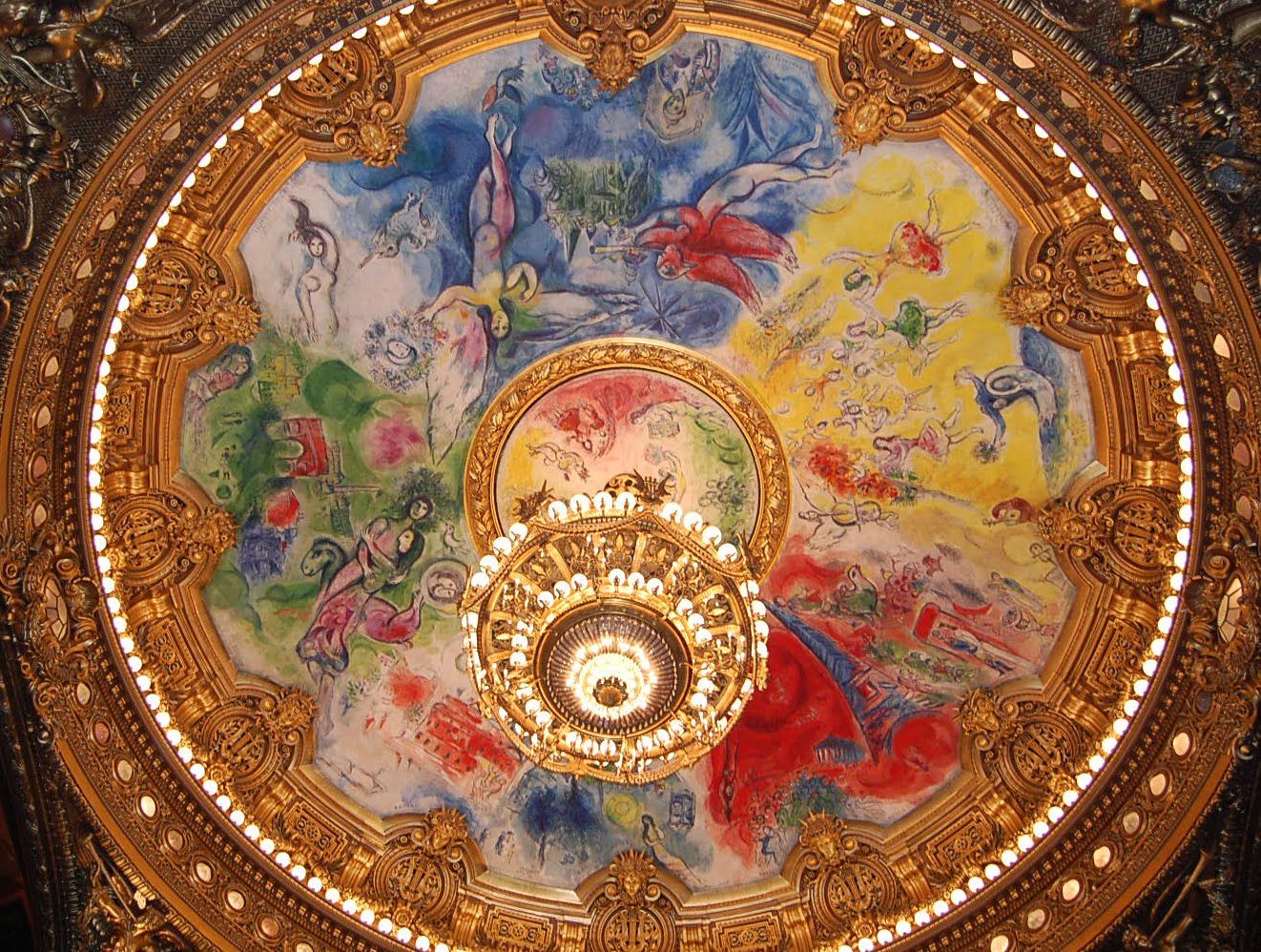 Ceiling of the Opera Garnier by Marc Chagall - Paris, France