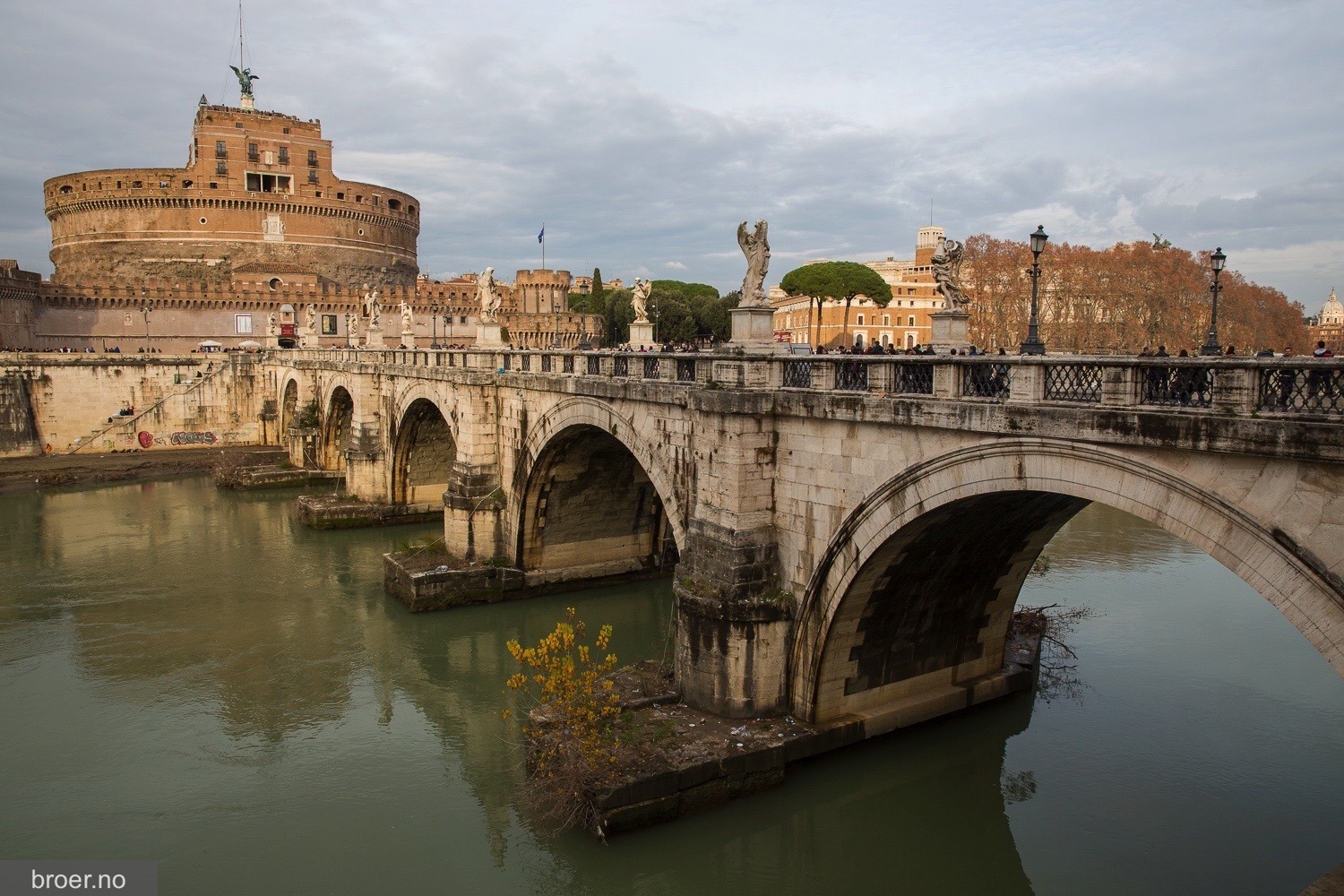 Ponte Sant' Angelo (with Castel Sant'Angelo in background) - Rome, Italy